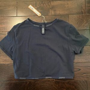 Skims cotton logo navy